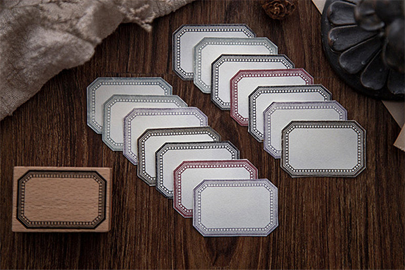 Frames and Labels Wooden Stamps