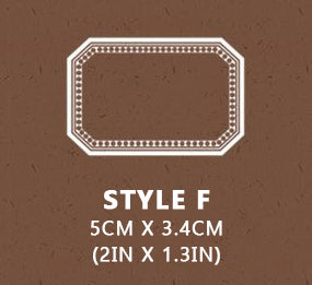 Frames and Labels Wooden Stamps