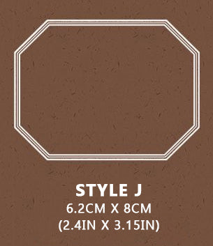 Frames and Labels Wooden Stamps