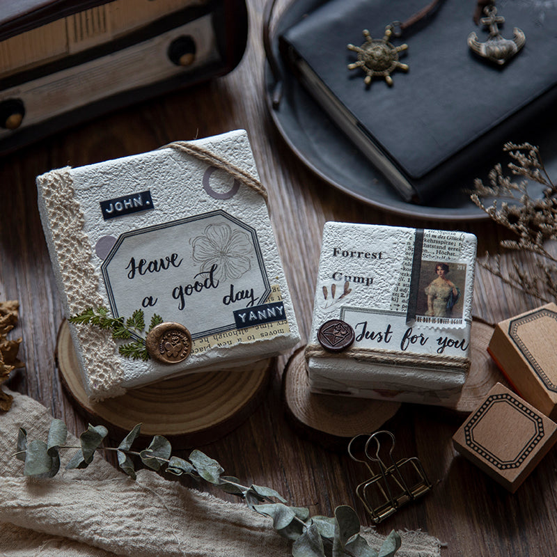 Frames and Labels Wooden Stamps