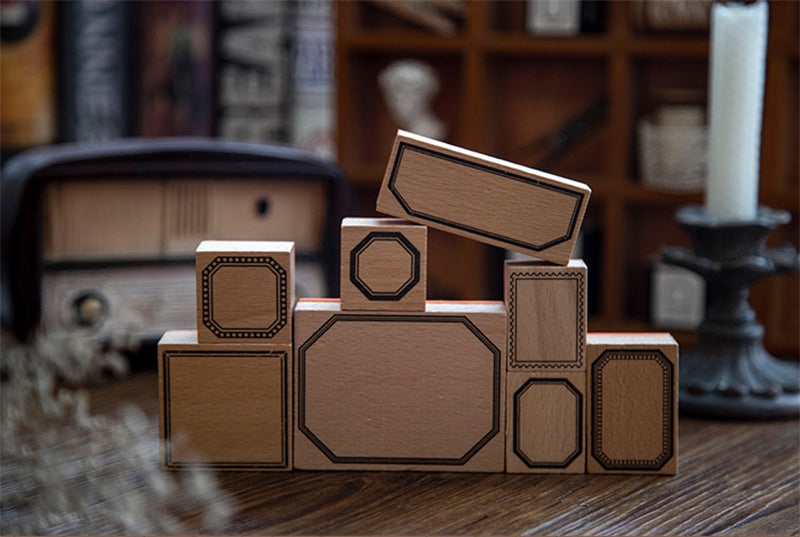 Frames and Labels Wooden Stamps
