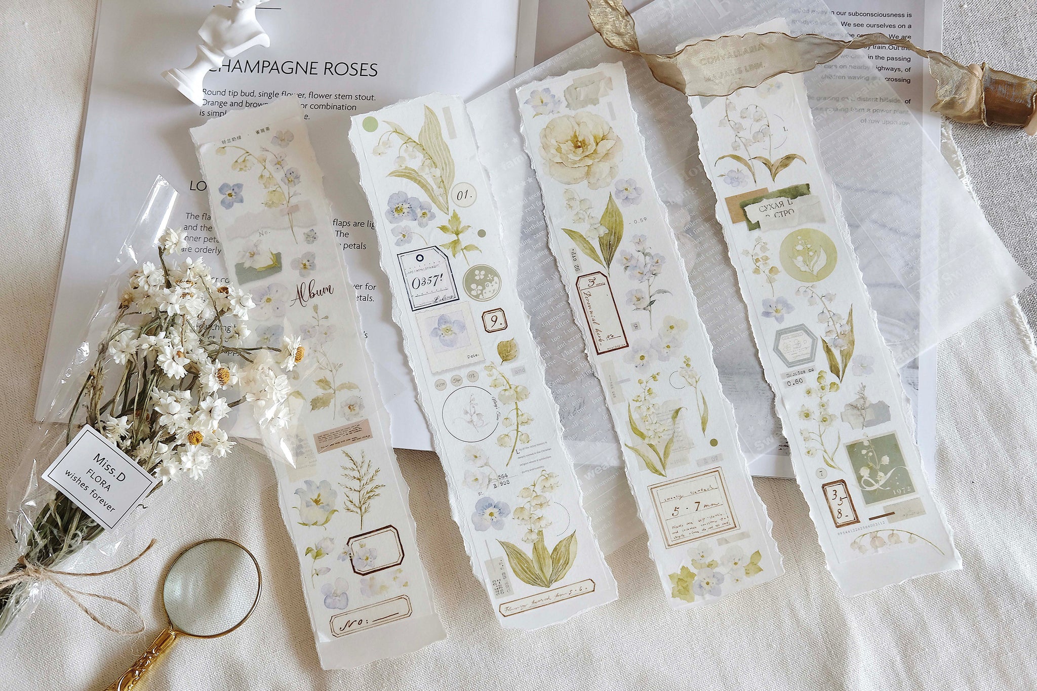 Freckles Tea Tape Sample: Bell Flowers