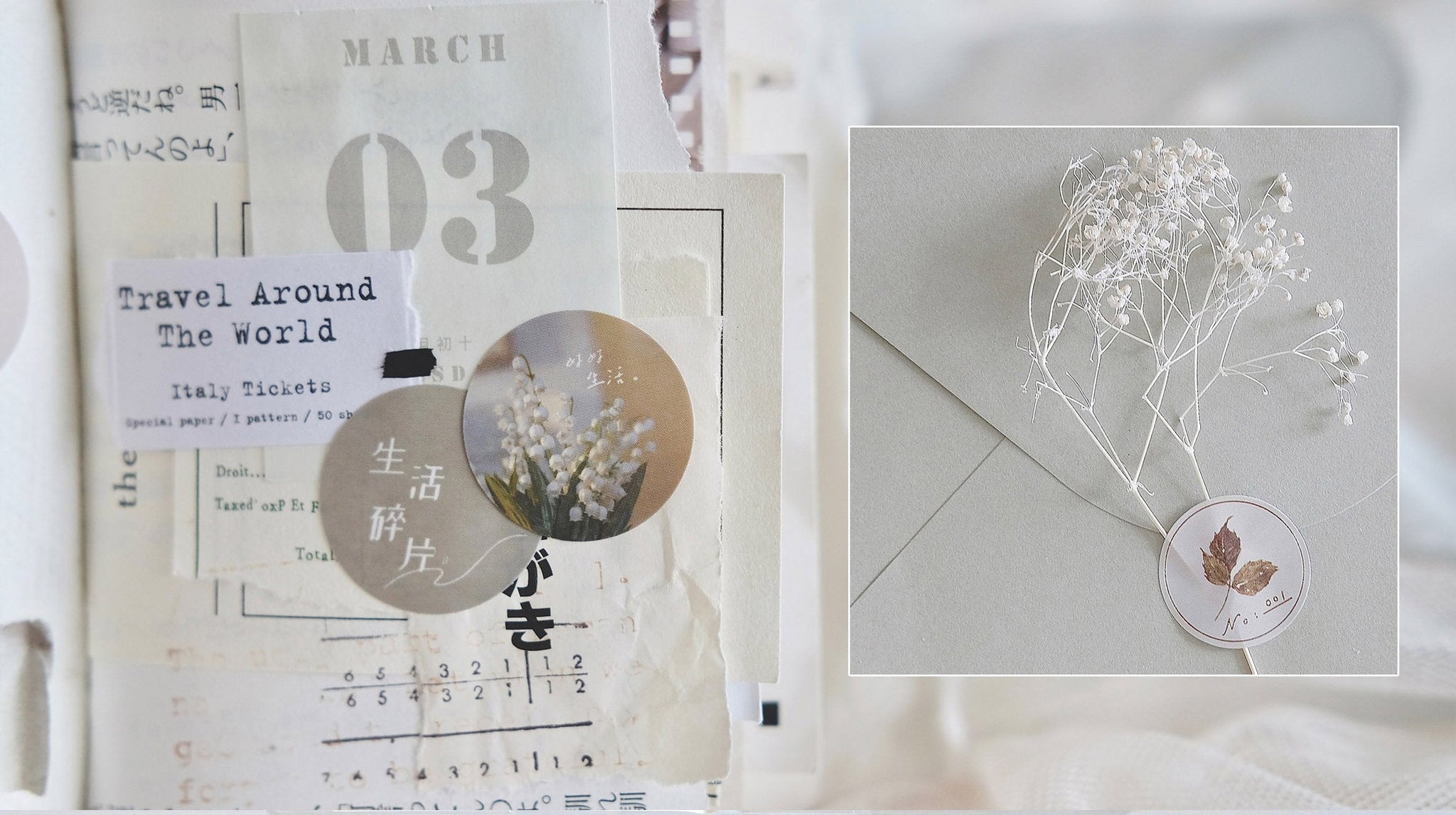 Freckles Tea Sticker Seals: Leaf and Petal