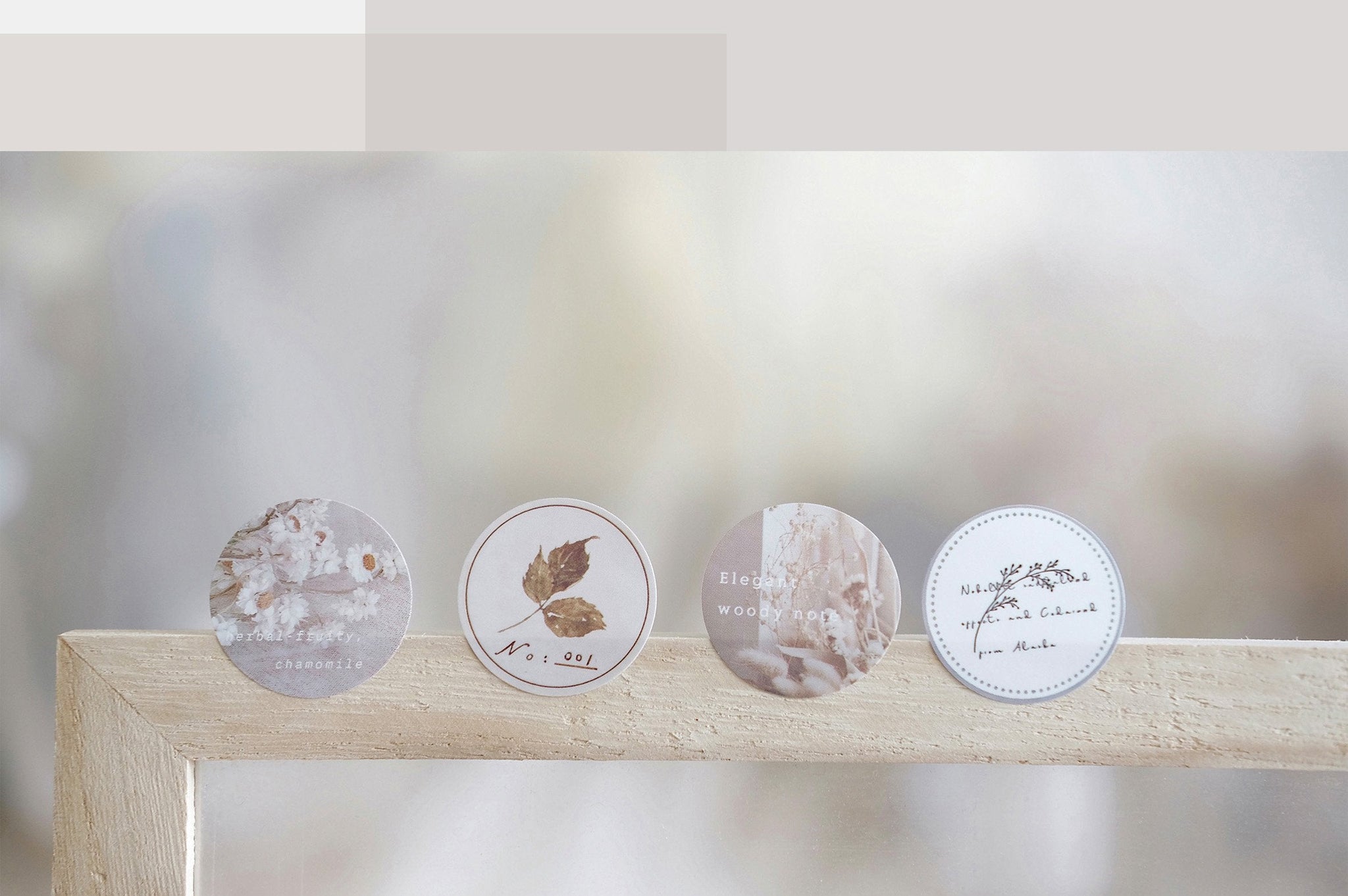 Freckles Tea Sticker Seals: Leaf and Petal