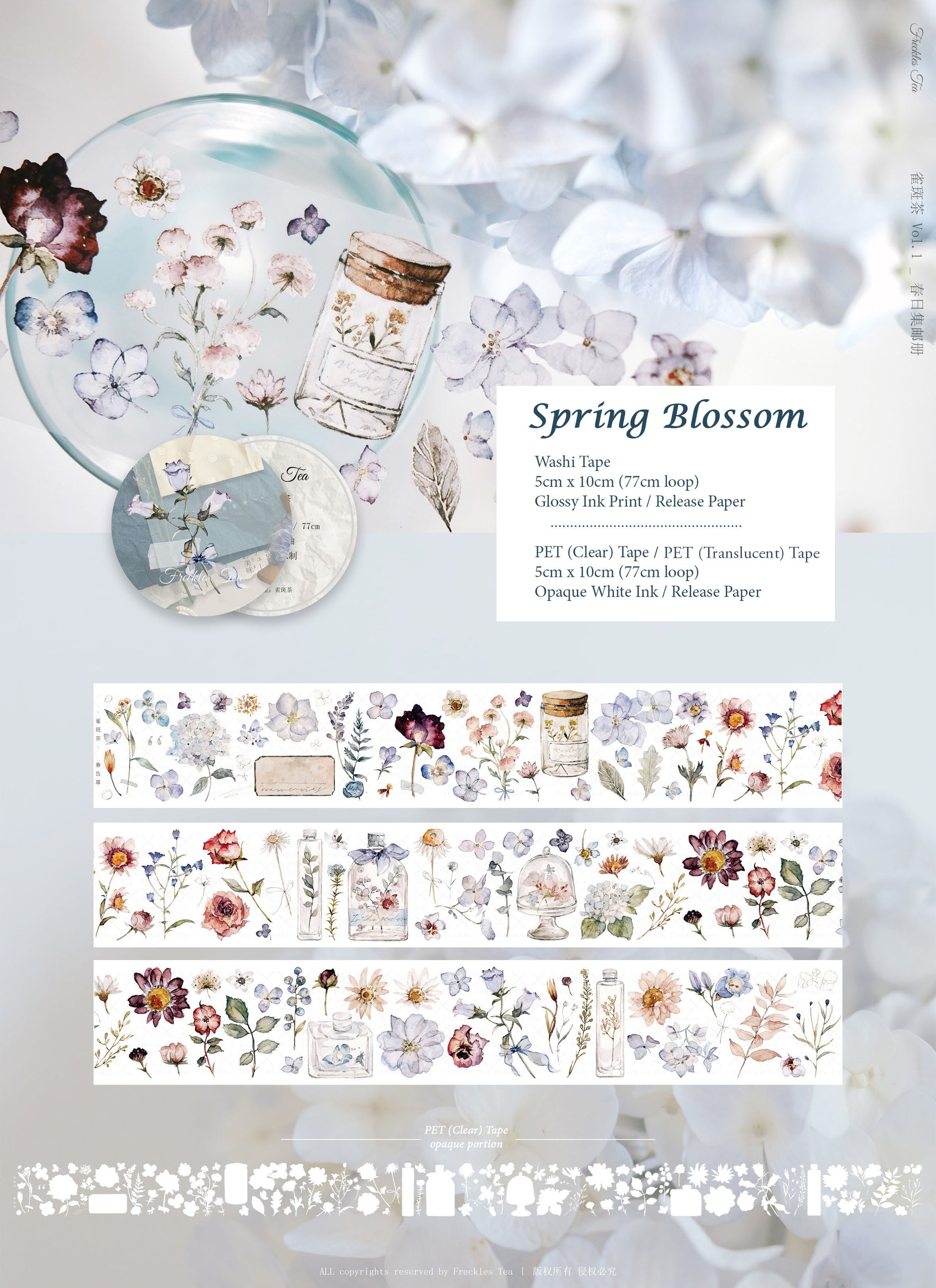 Freckles Tea Tape Sample: Spring Blossom