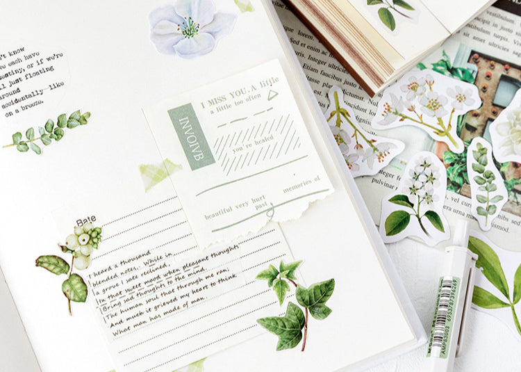 Gardenia Flowers Box Sticker Set