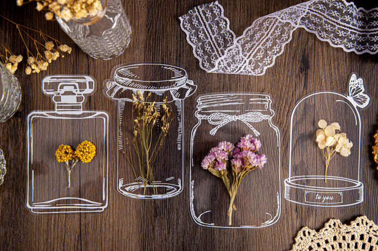 Glass Bottles Clear Stickers