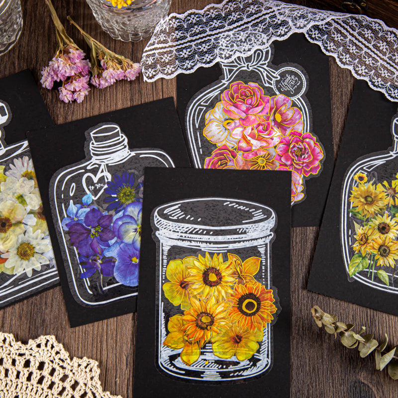 Glass Bottles Clear Stickers