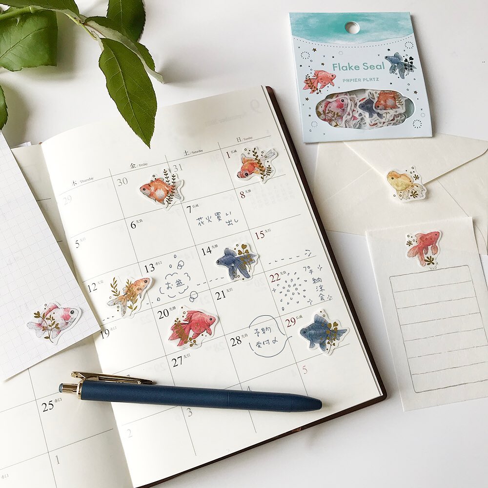 Mikina x Papier Platz Stickers Pack: Goldfish