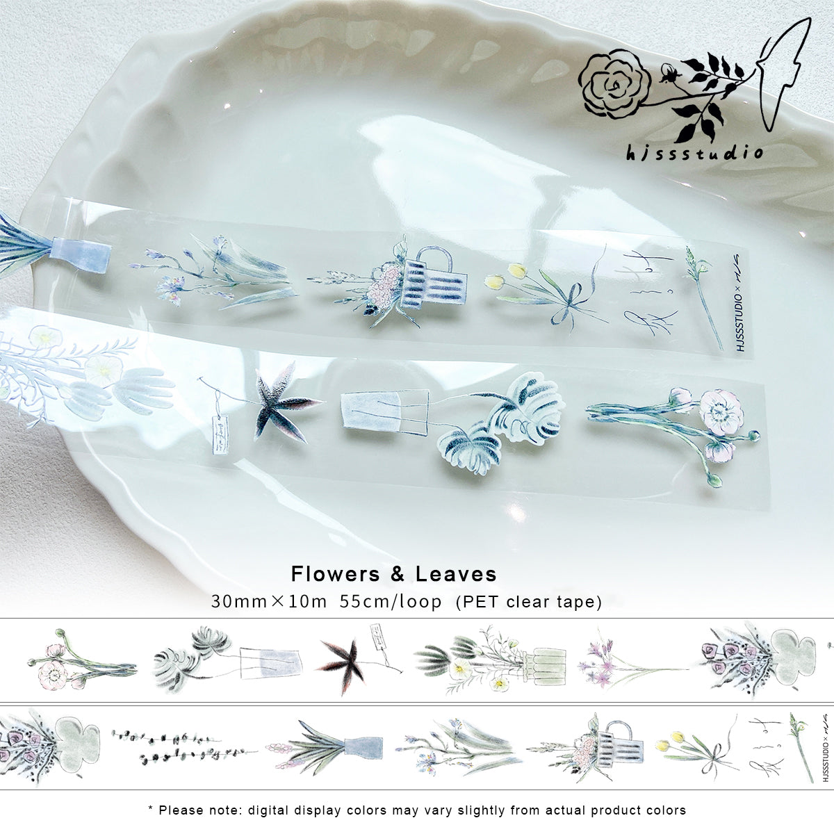 HJSSSTUDIO Masking Tape: Flowers and Leaves
