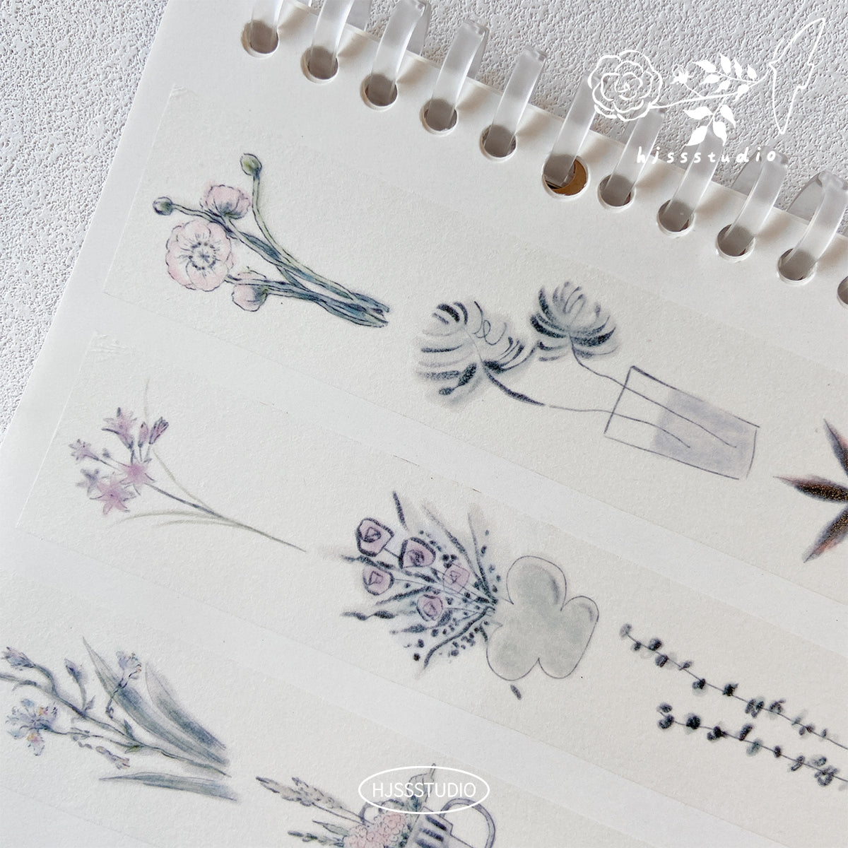 HJSSSTUDIO Masking Tape: Flowers and Leaves