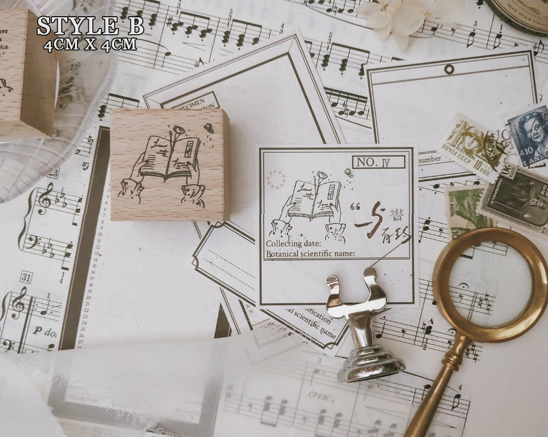 Flower Language Wooden Stamps