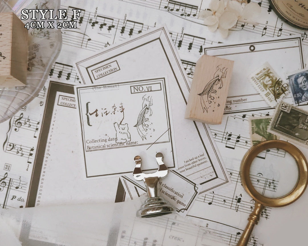 Flower Language Wooden Stamps