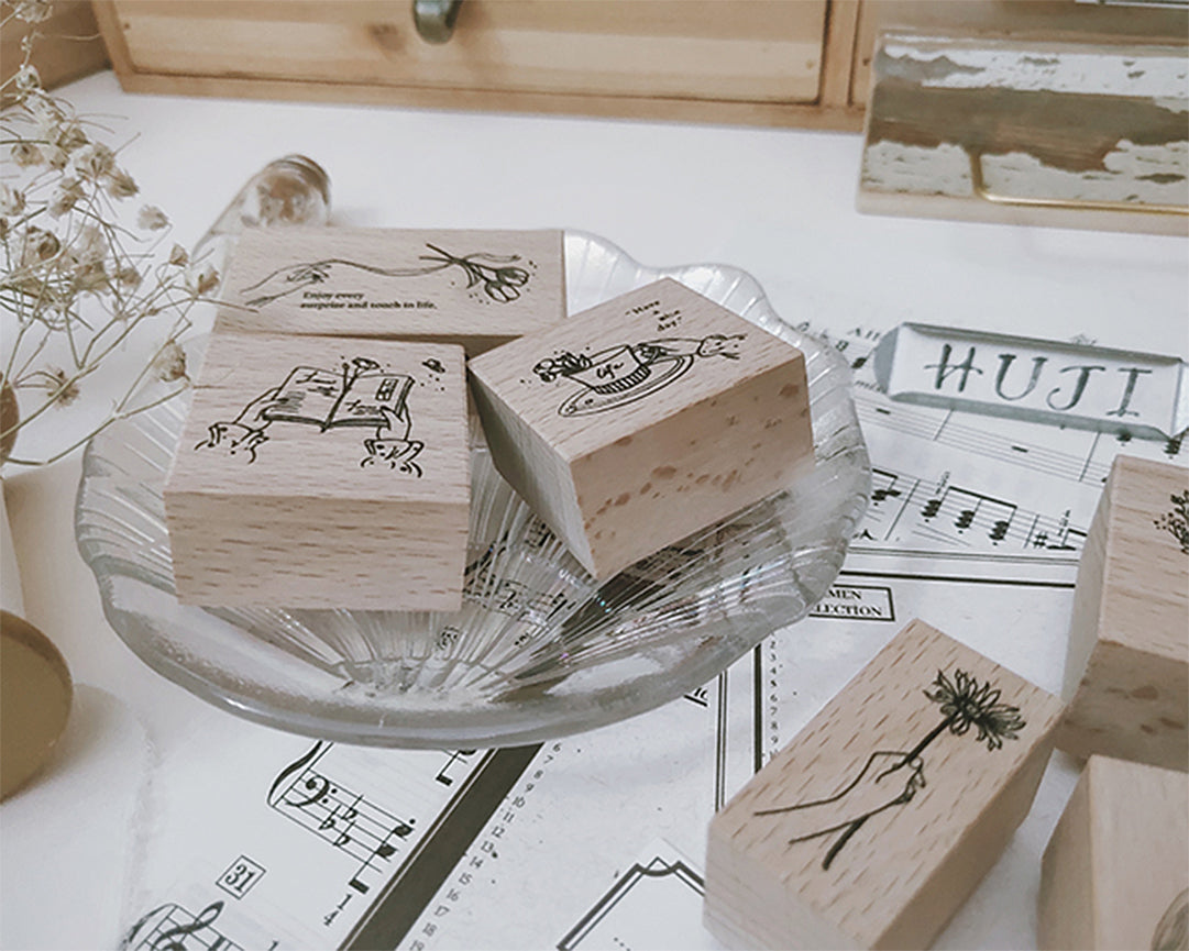 Flower Language Wooden Stamps