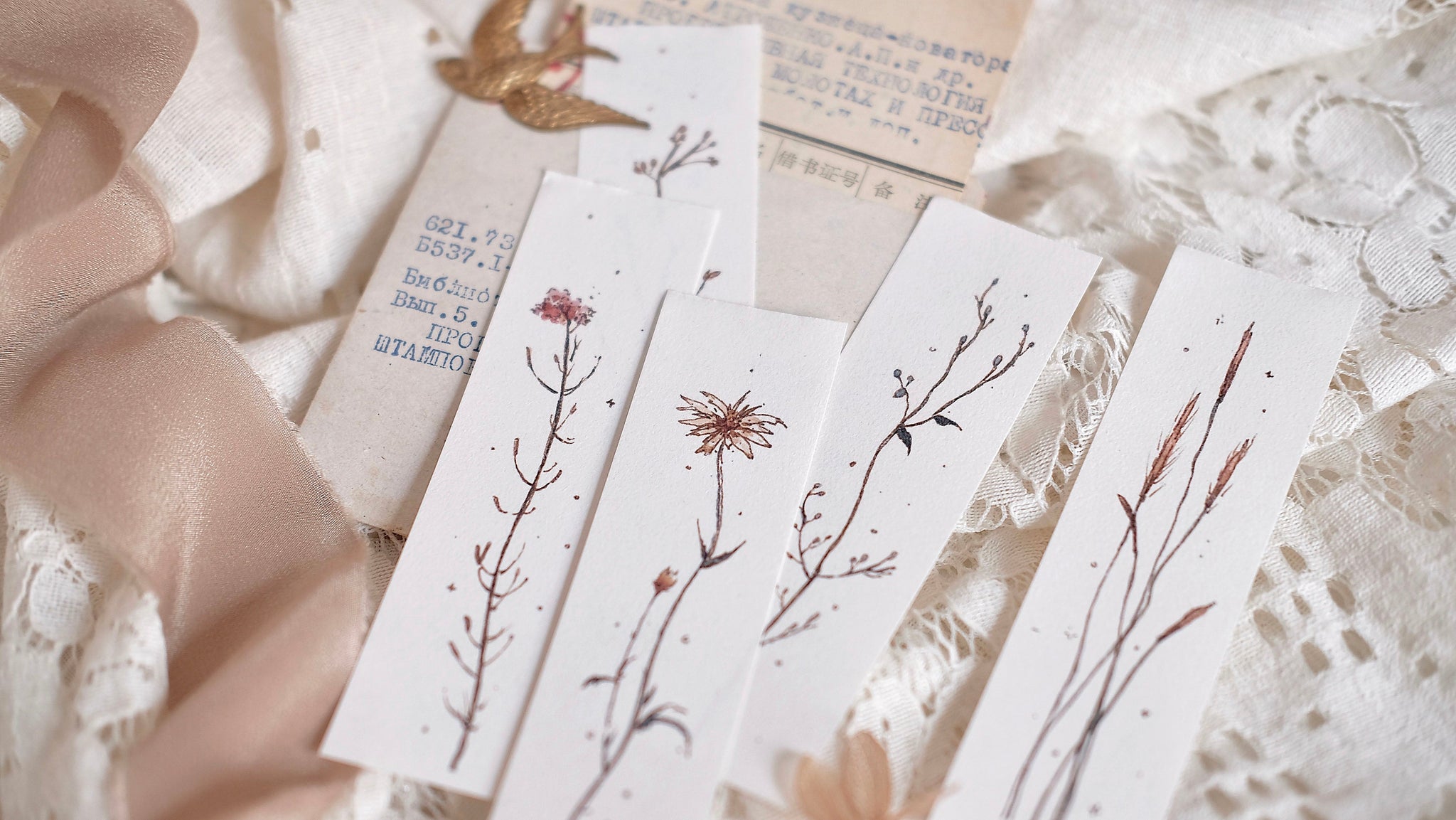 Freckles Tea Mini Memo: Floral Illustration