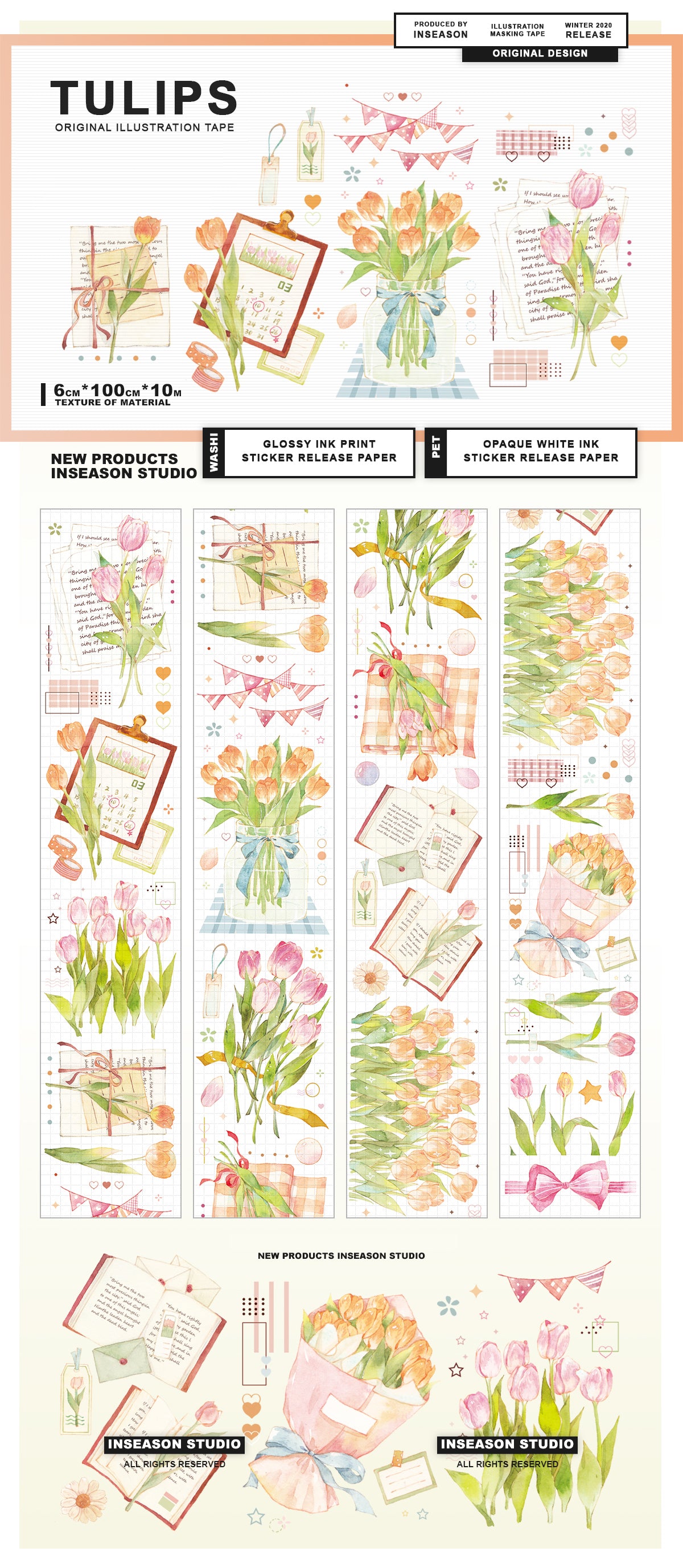 Inseason Studio Masking Tape: Tulips