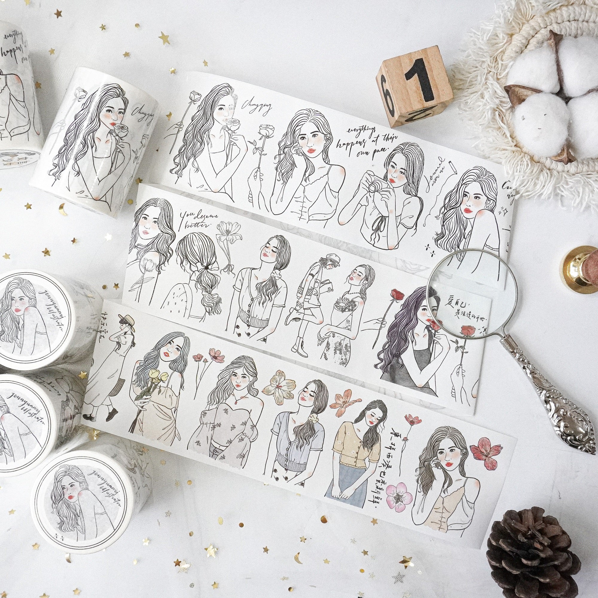 Jennyuanzi Masking Tape: Classical Girls