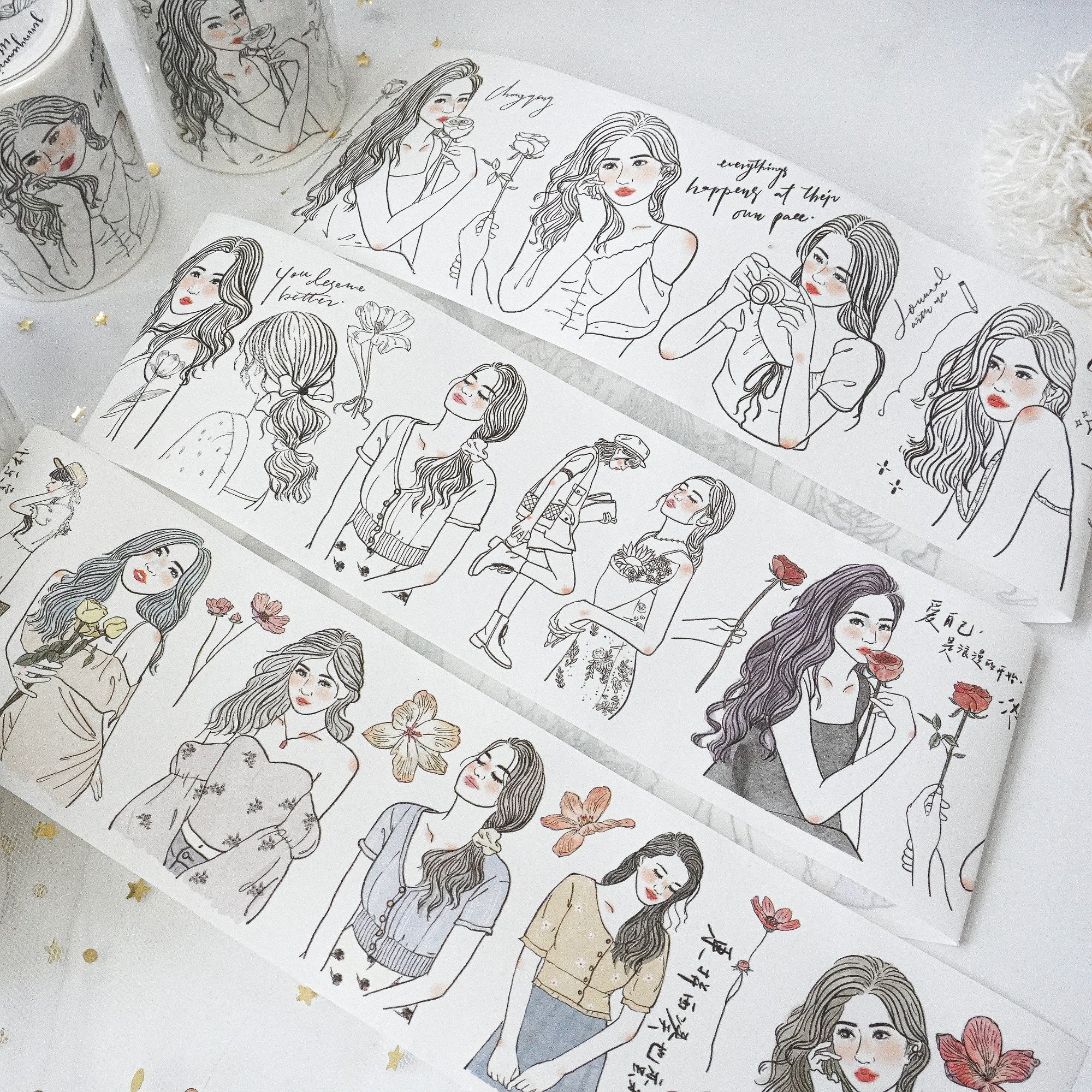 Jennyuanzi Masking Tape: Classical Girls