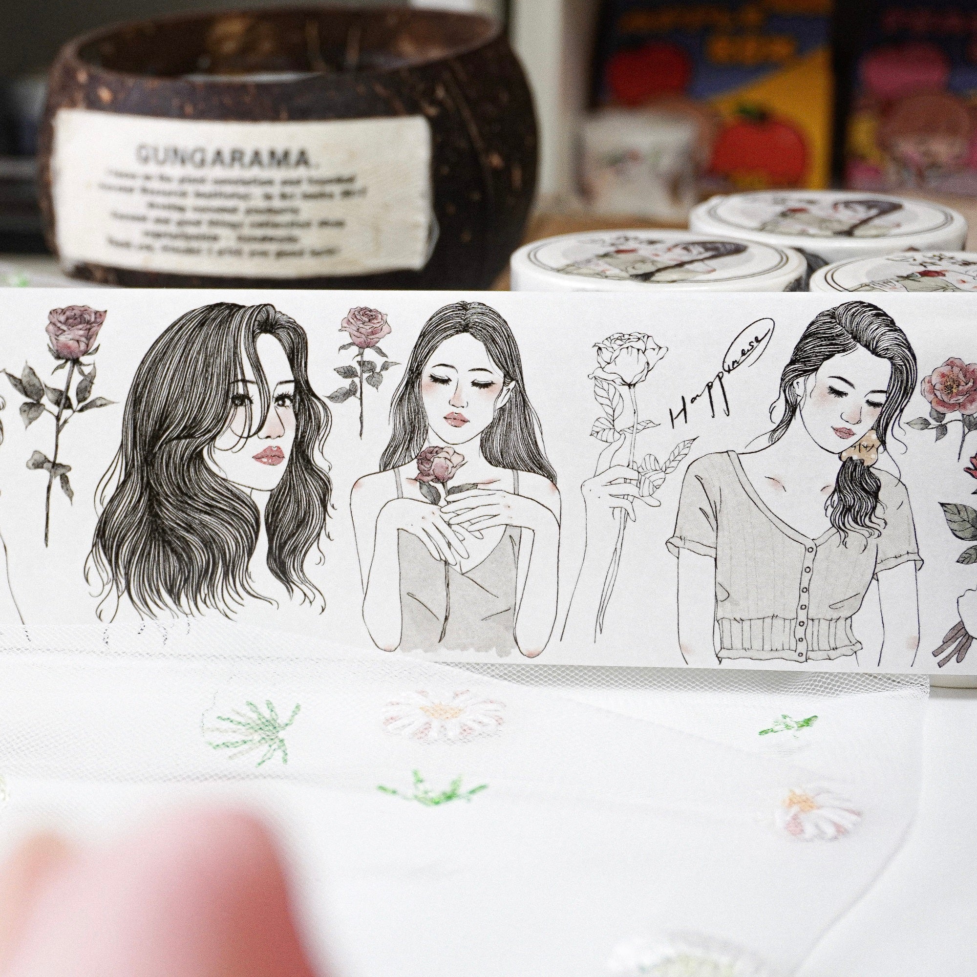 Jennyuanzi Masking Tape: Rose Girls