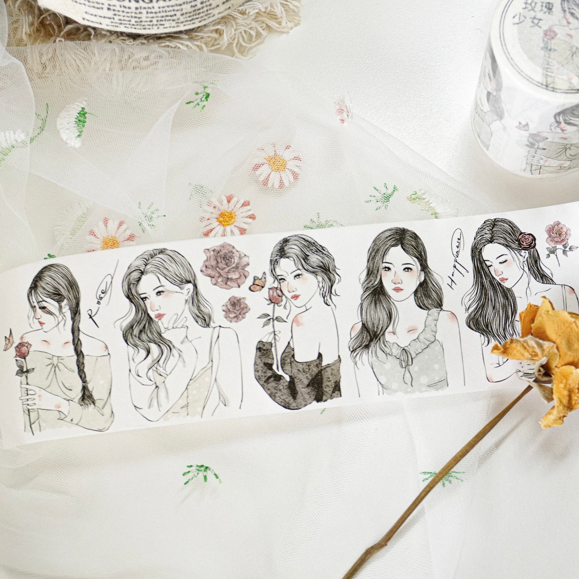 Jennyuanzi Masking Tape: Rose Girls