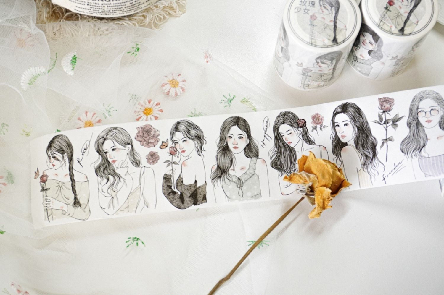 Jennyuanzi Masking Tape: Rose Girls
