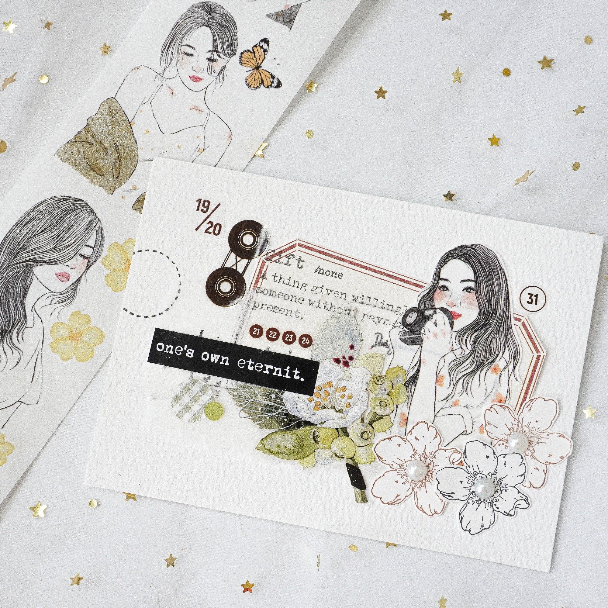 Jennyuanzi Masking Tape: Spring Letter Girls