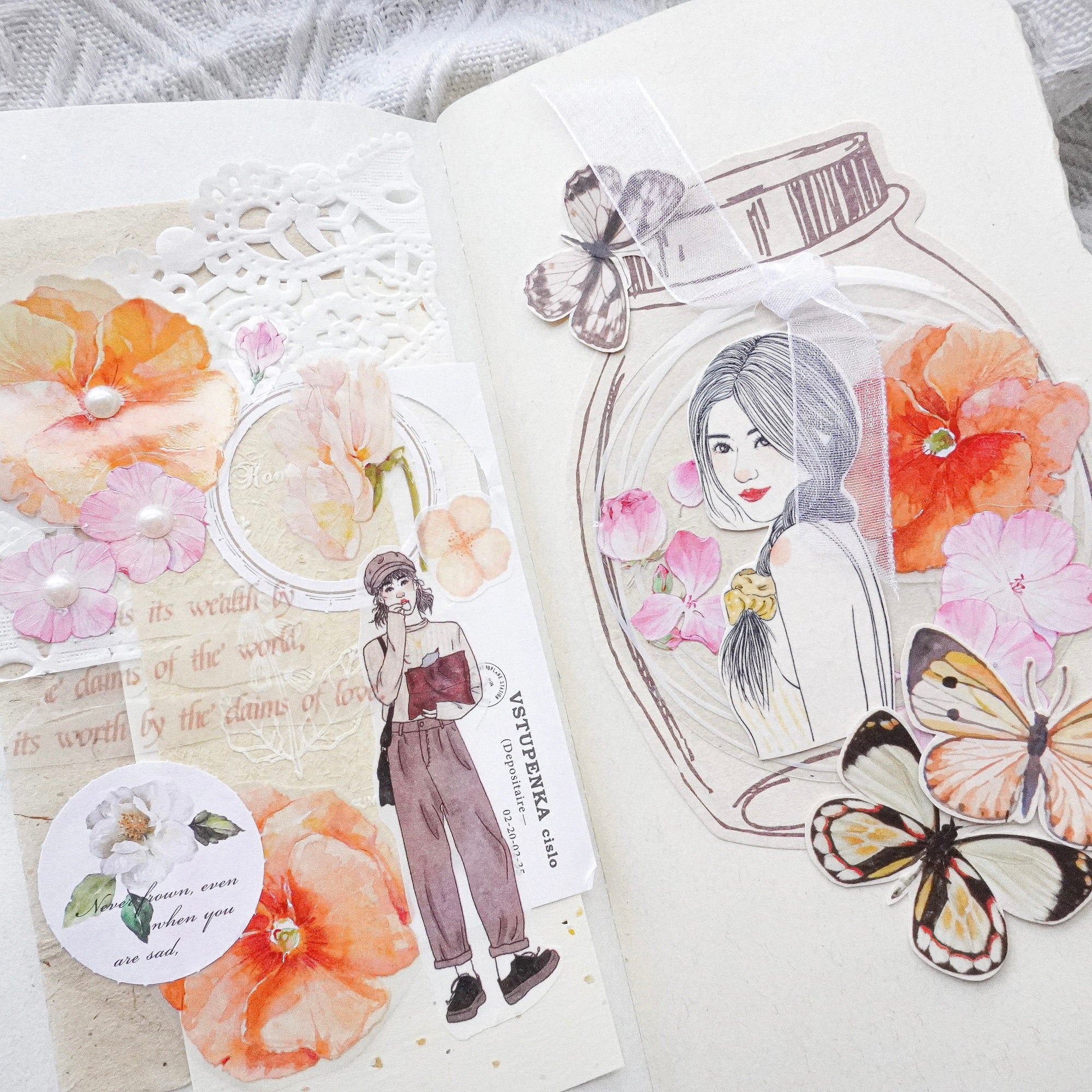 Jennyuanzi Masking Tape: Spring Letter Girls