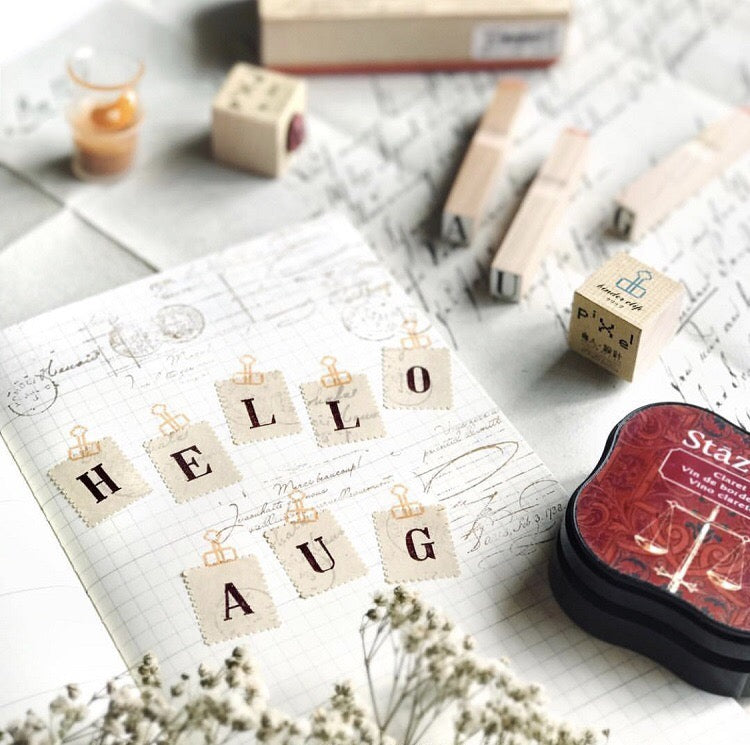 Kodomo No Kao: Letters and Numbers Stamp Set