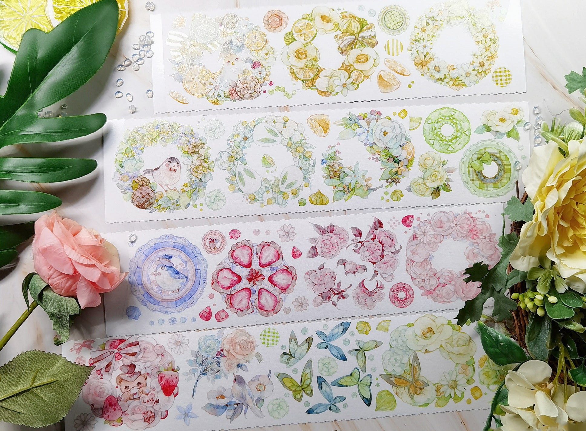 Komos Museum Tape: Birds & Wreaths