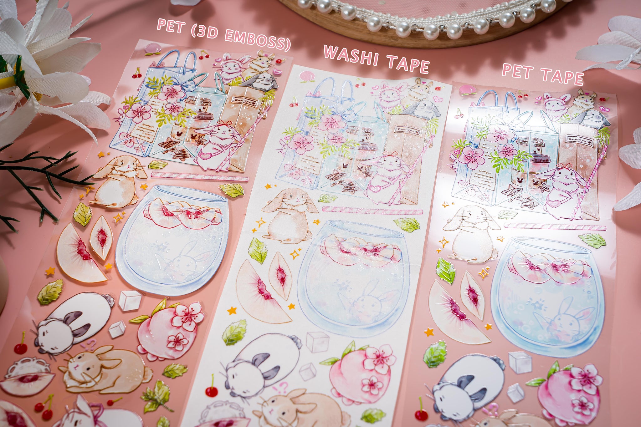 Komos Museum Tape: Peach Tea Bunny