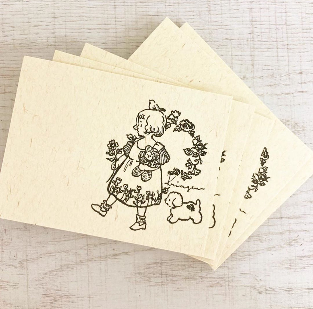 Krimgen Memo Pad: Girl and Puppy