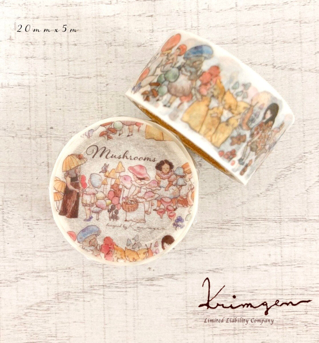 Krimgen Washi Tape: Mushrooms
