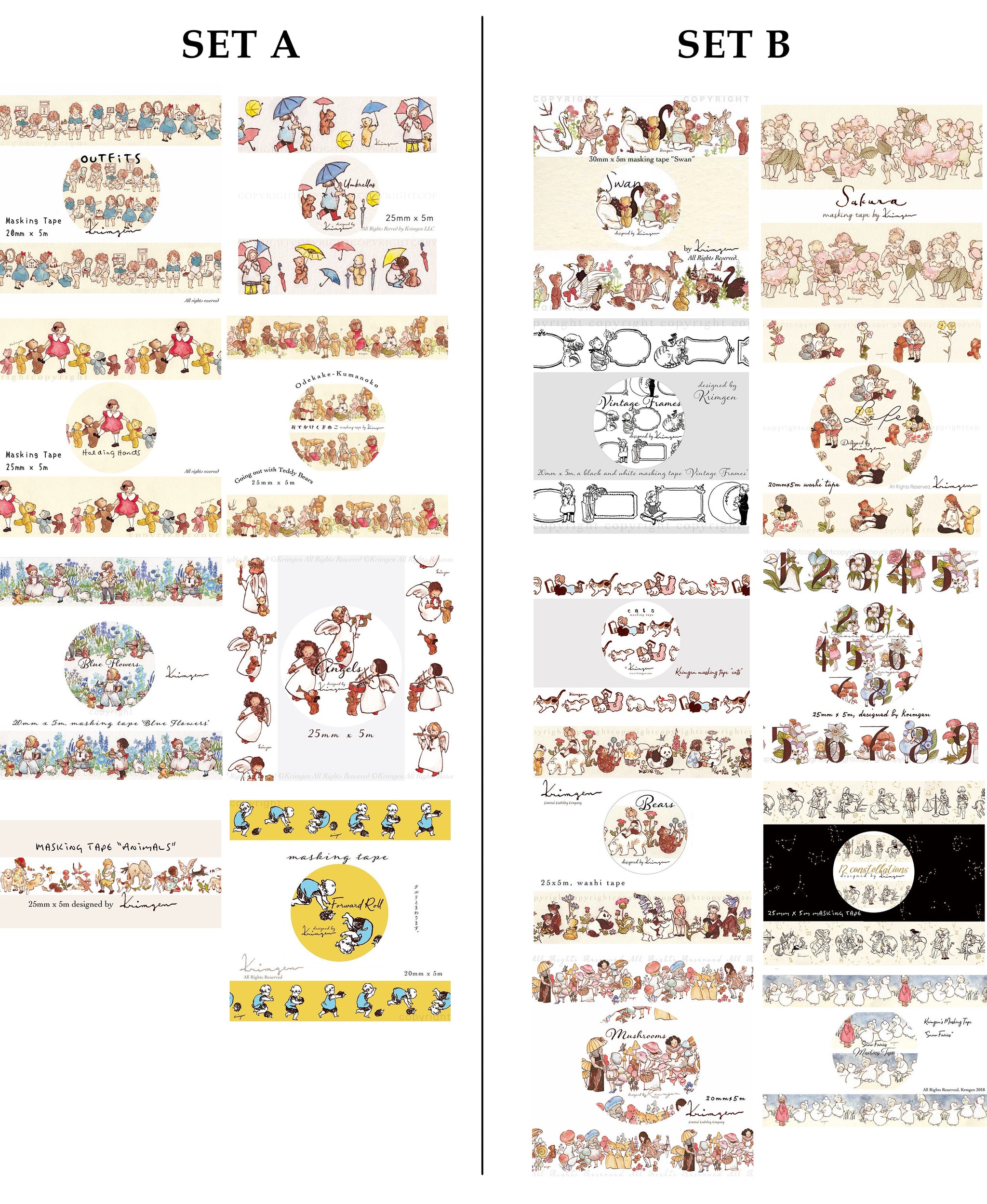 Washi Sample Set: Krimgen