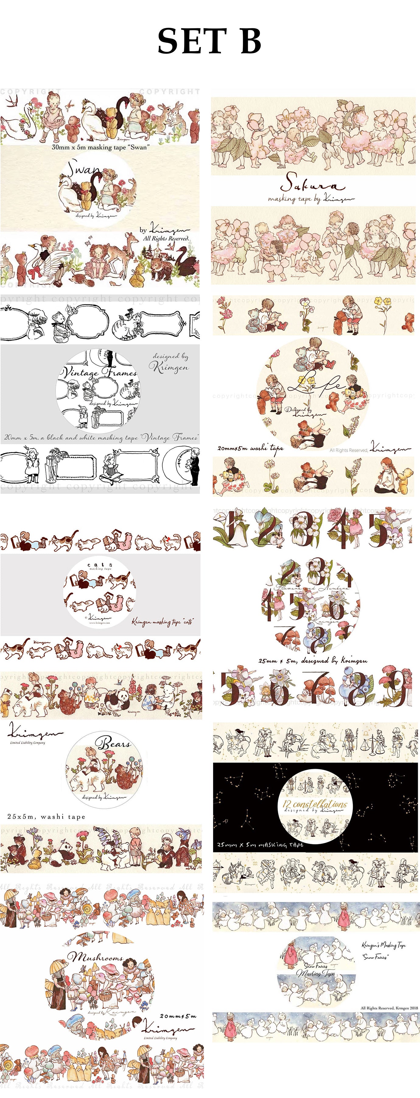 Washi Sample Set: Krimgen