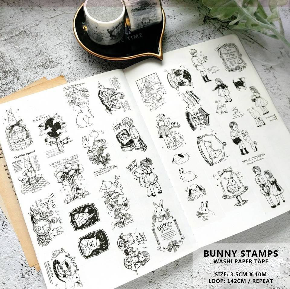 Kumayankee Washi Tape: Bunny Stamps