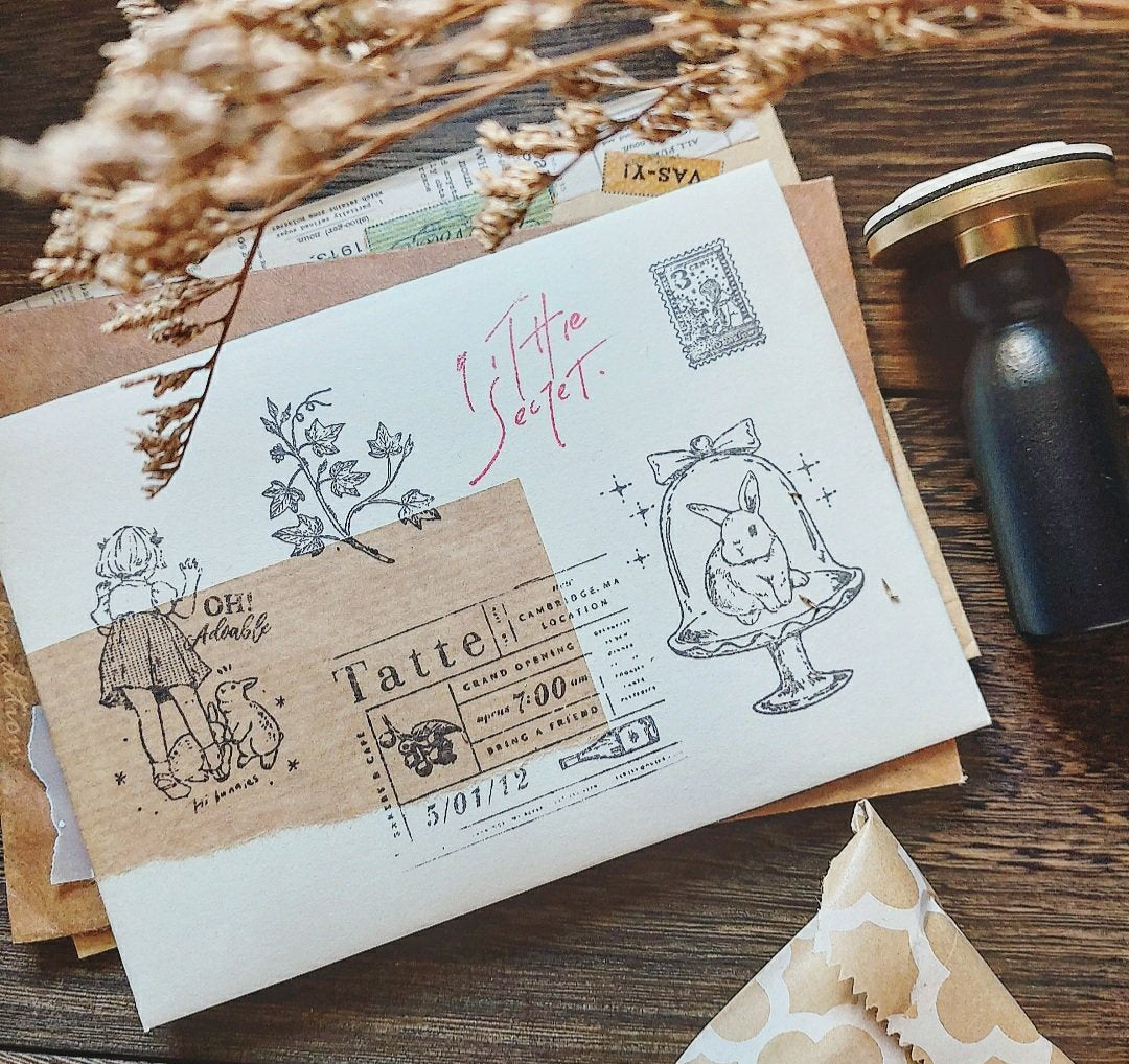 Kumayankee Stamp: Bunny Glass Dome