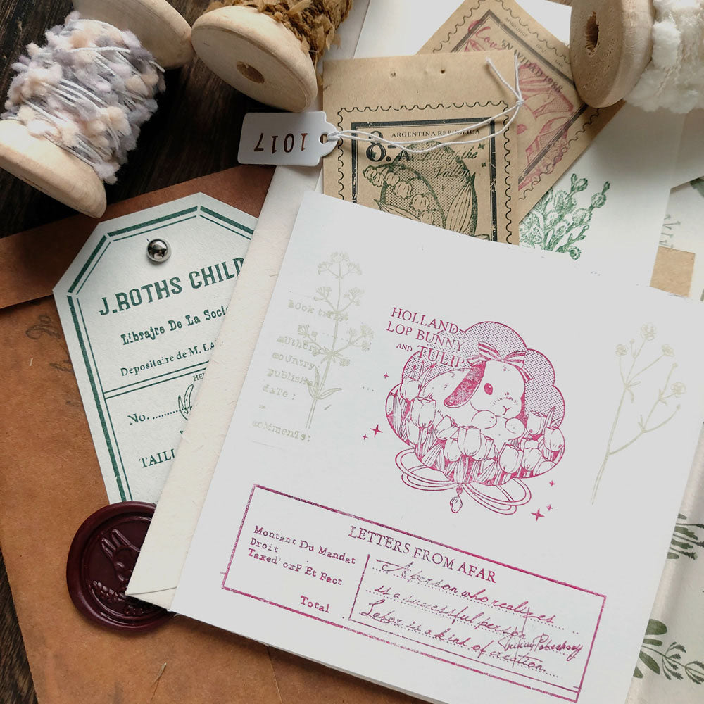 Kumayankee Stamp: Flower Bunnies