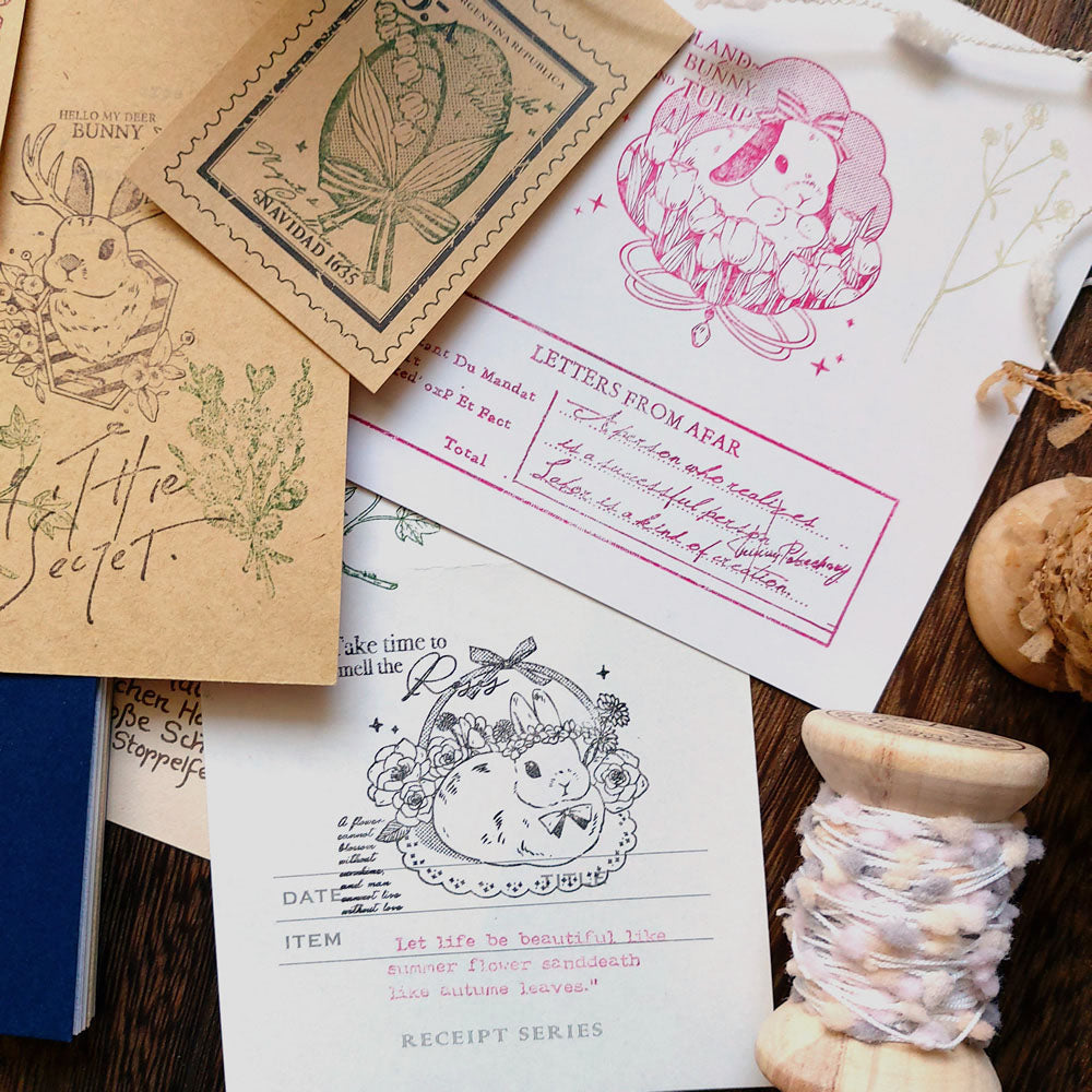 Kumayankee Stamp: Flower Bunnies