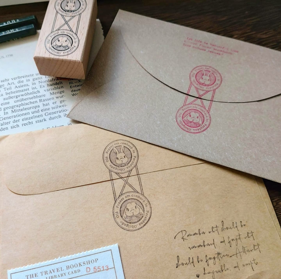 Kumayankee Stamp: Stationery Bunny