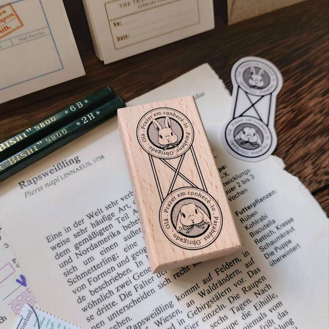 Kumayankee Stamp: Stationery Bunny