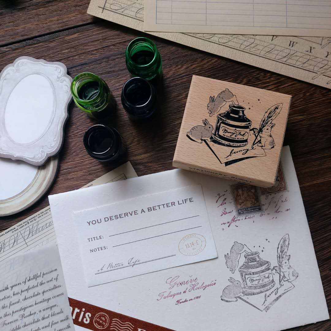Kumayankee Stamp: Stationery Bunny