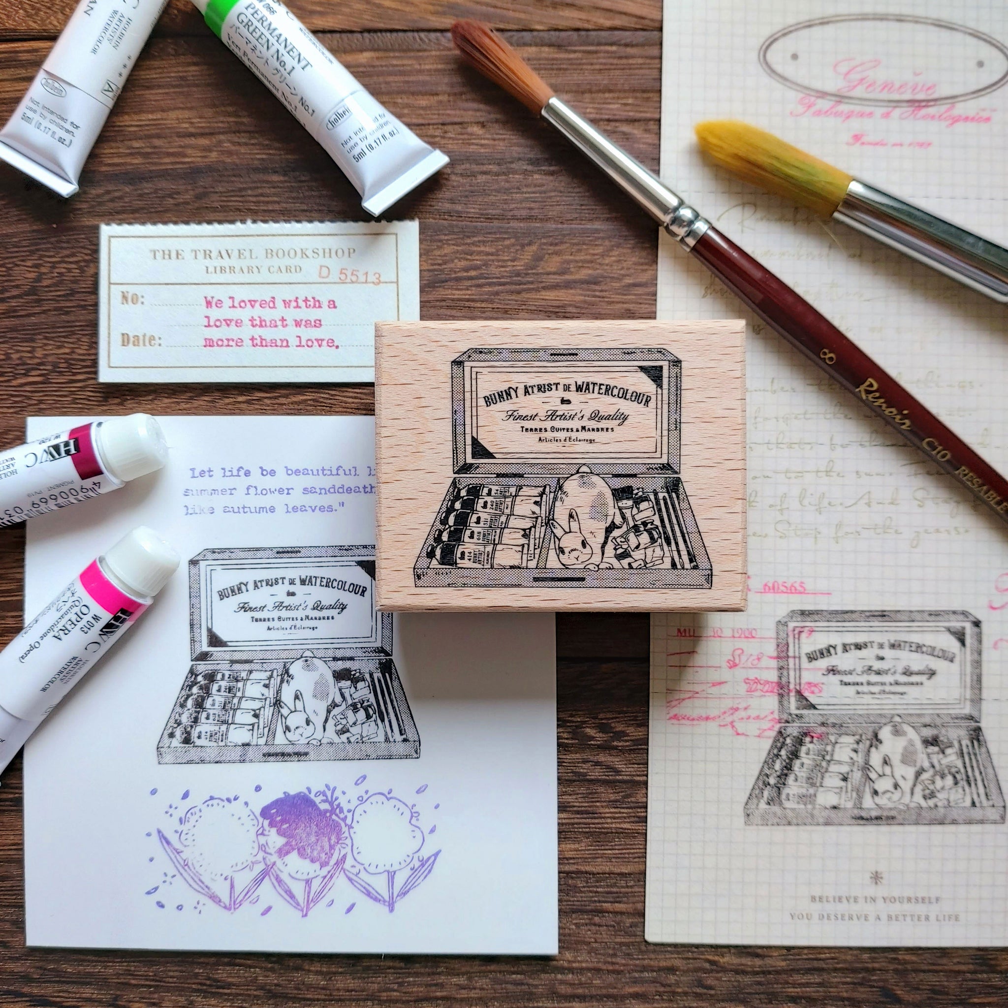 Kumayankee Stamp: Stationery Bunny