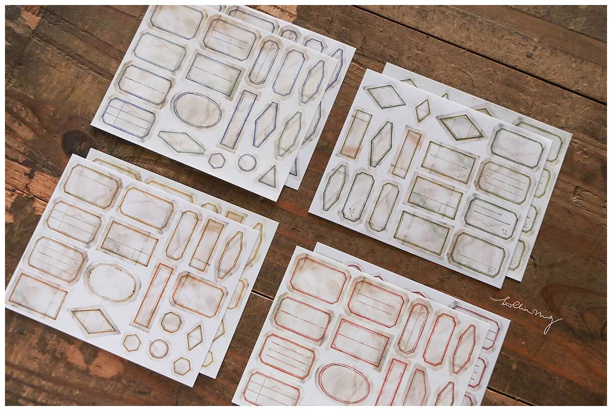 LCN Design Studio: Mini Vintage Labels Sticker Sheets
