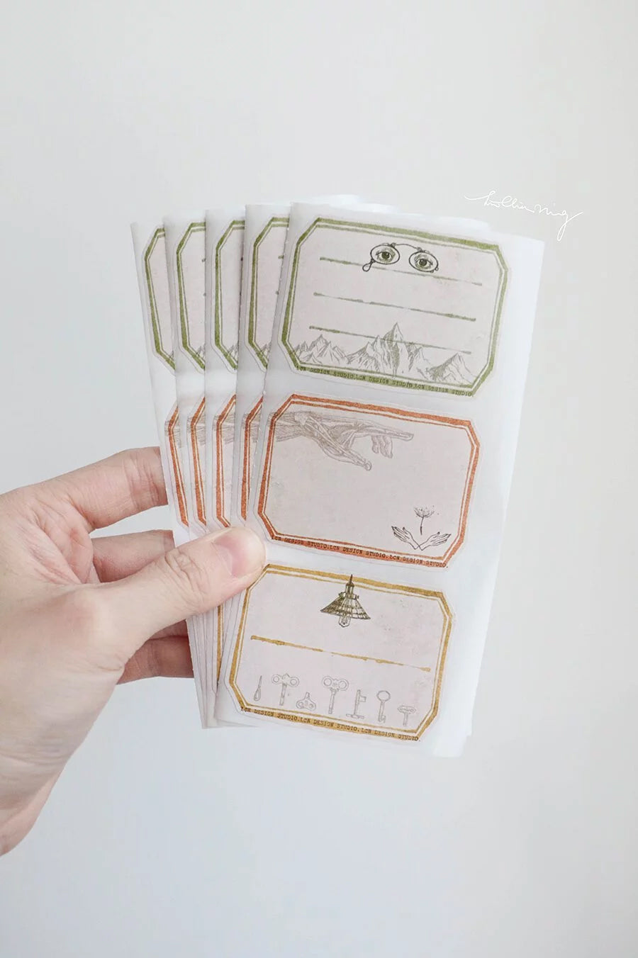 LCN Design Studio: Vintage Label Stickers Set