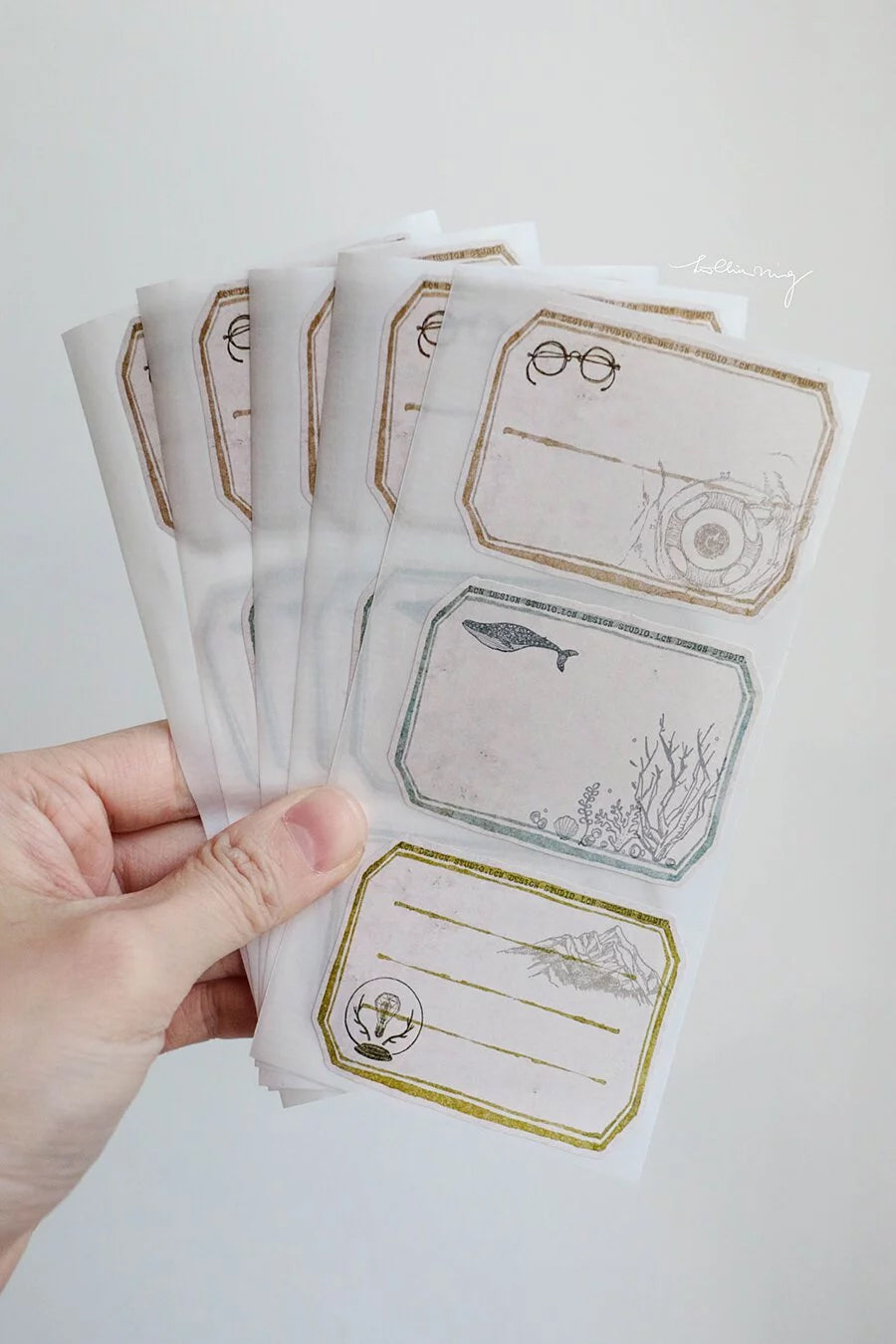 LCN Design Studio: Vintage Label Stickers Set