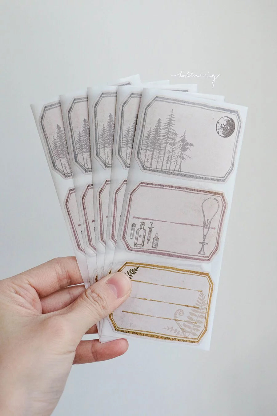LCN Design Studio: Vintage Label Stickers Set