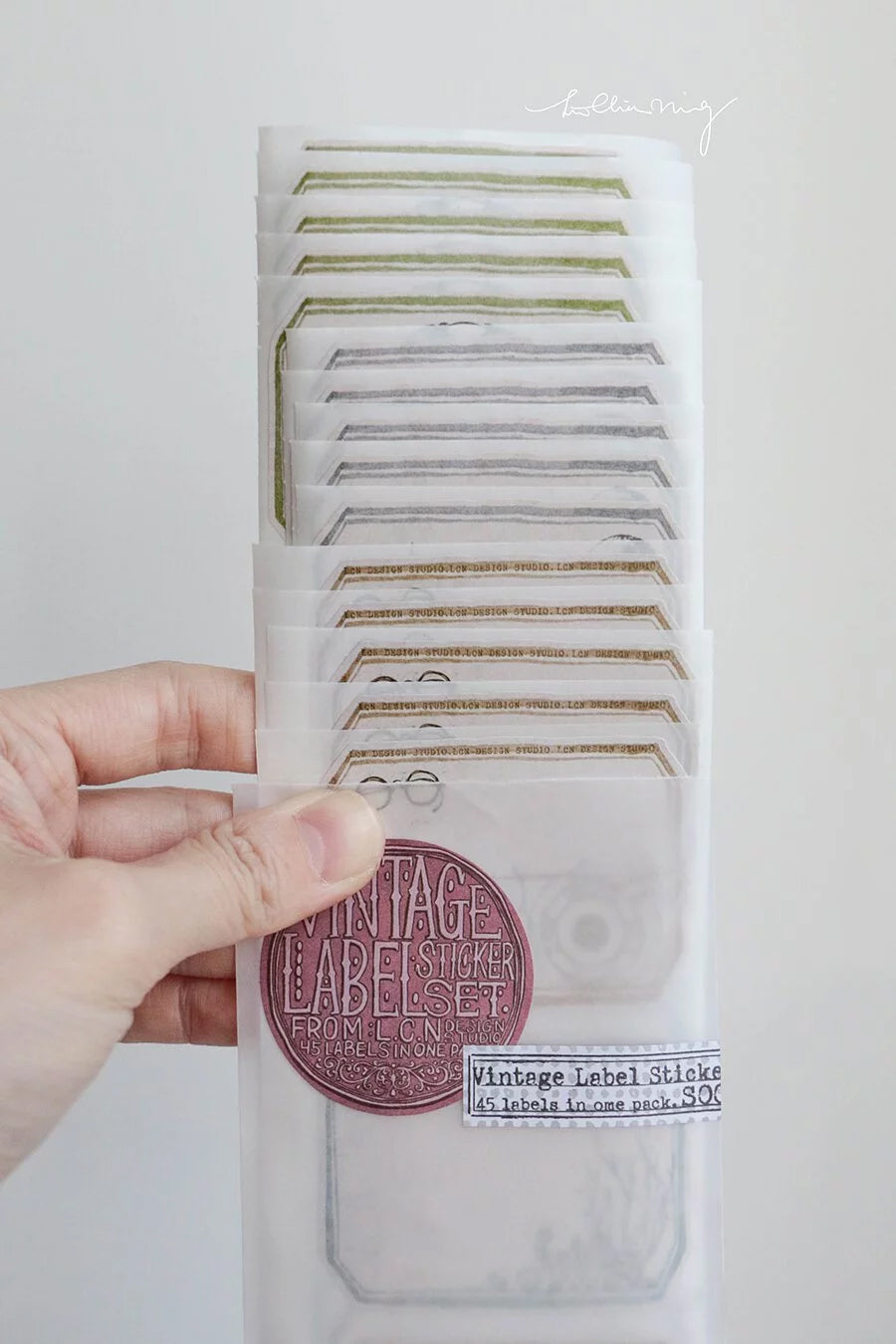 LCN Design Studio: Vintage Label Stickers Set