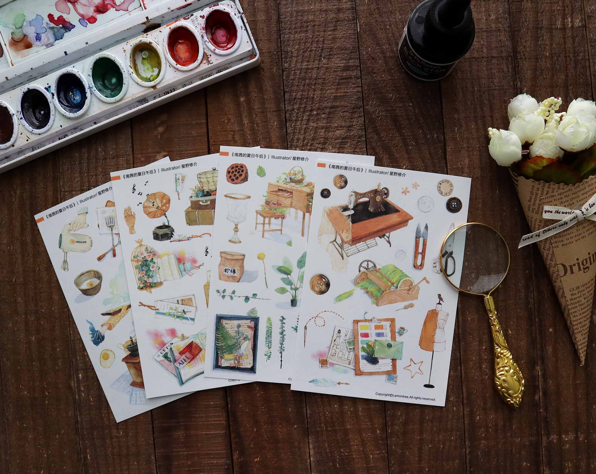 Lemontree Product: Nancy's Summer Afternoon Sticker Sheets