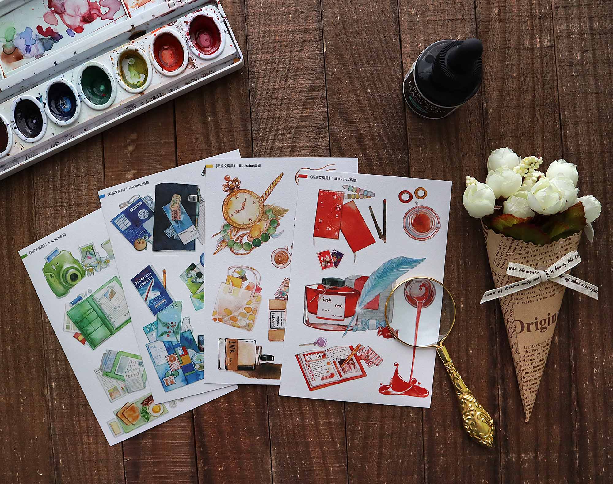 Lemontree Product: Colorful Stationery Planner Sticker Sheets
