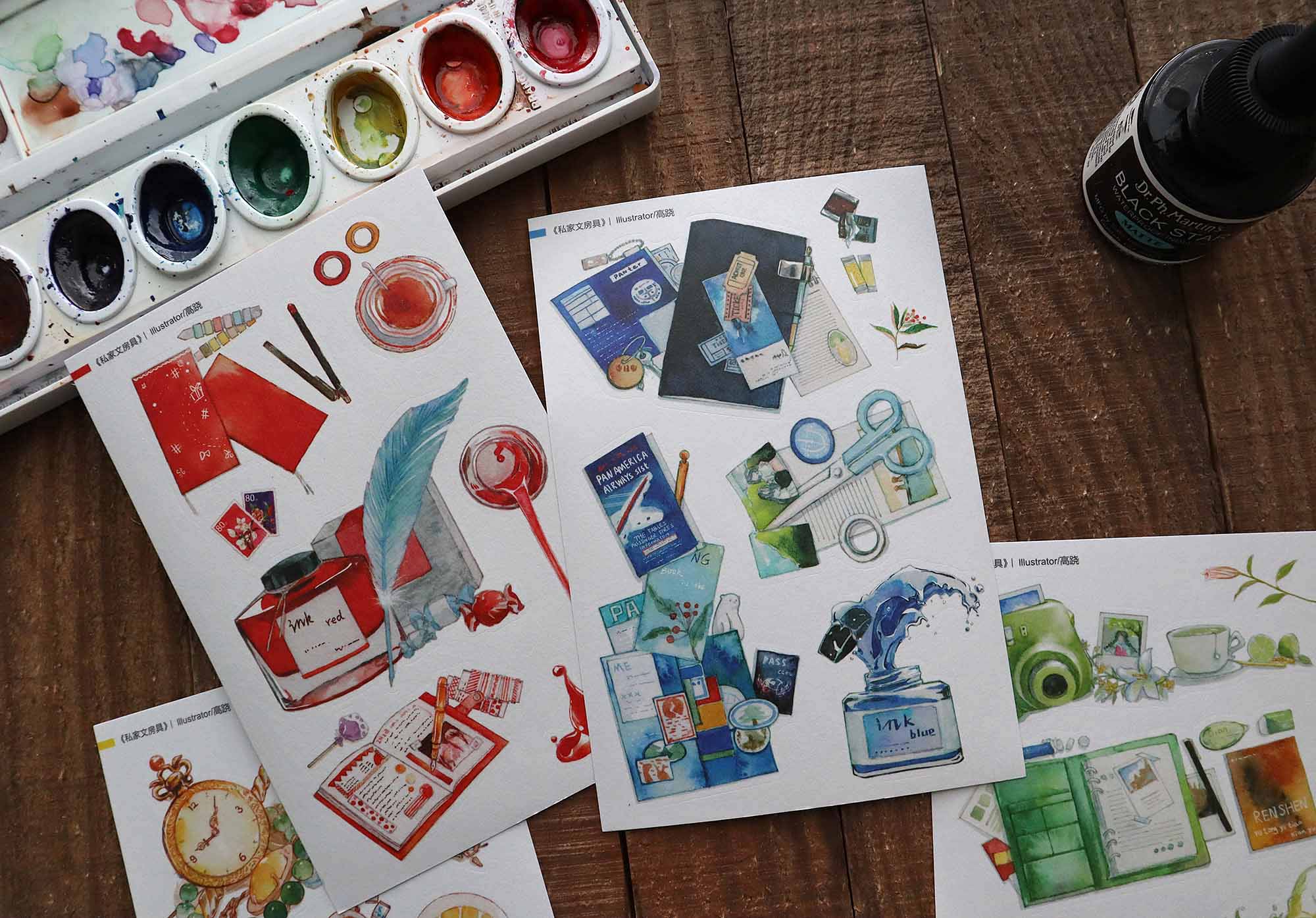 Lemontree Product: Colorful Stationery Planner Sticker Sheets